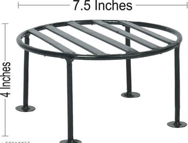 Circle Iron Pots& Planter Stand It will give any place a splendid look and a dash of style Pack of 4 - Free Size, Black, Iron, Pack of 2, Round